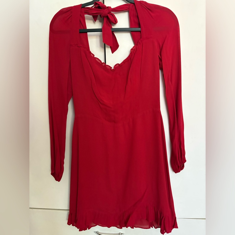 Reformation Scarlet Long Sleeve Dress